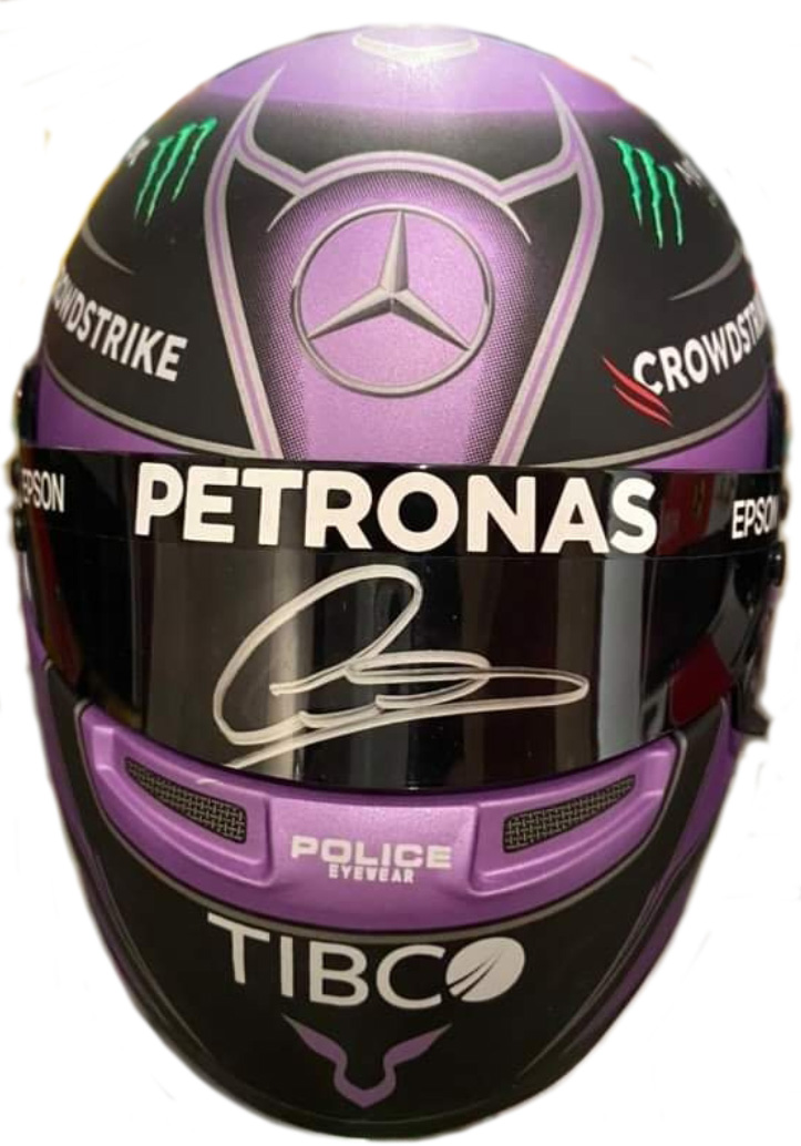 Lewis Hamilton Autographed Helmet Authentic Memorabilia