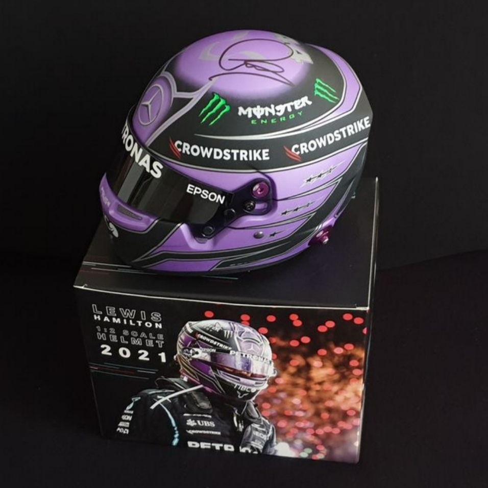 Lewis Hamilton Autographed Helmet Authentic Memorabilia