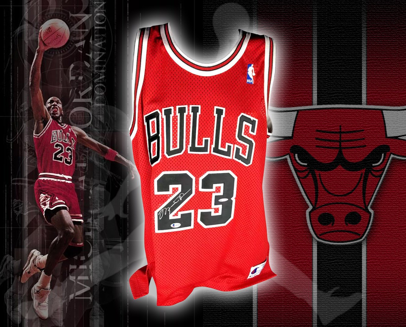 Michael Jordan Signed Chicago Bulls Home Jersey