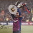Messi Signed Champions League Canvas