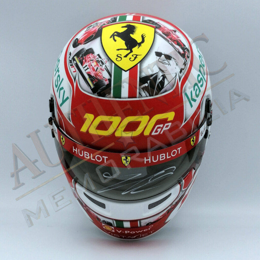 Charles Leclerc Signed Ferrari 1000th Grand Prix Helmet