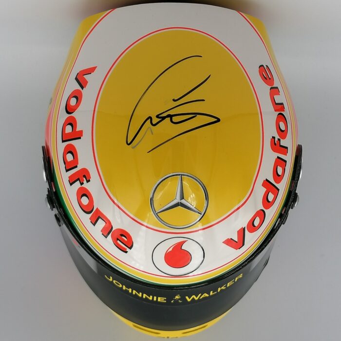 Lewis Hamilton Helmet Autographed