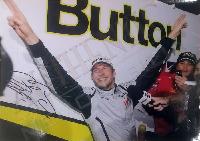 Jenson Button Autographed Picture