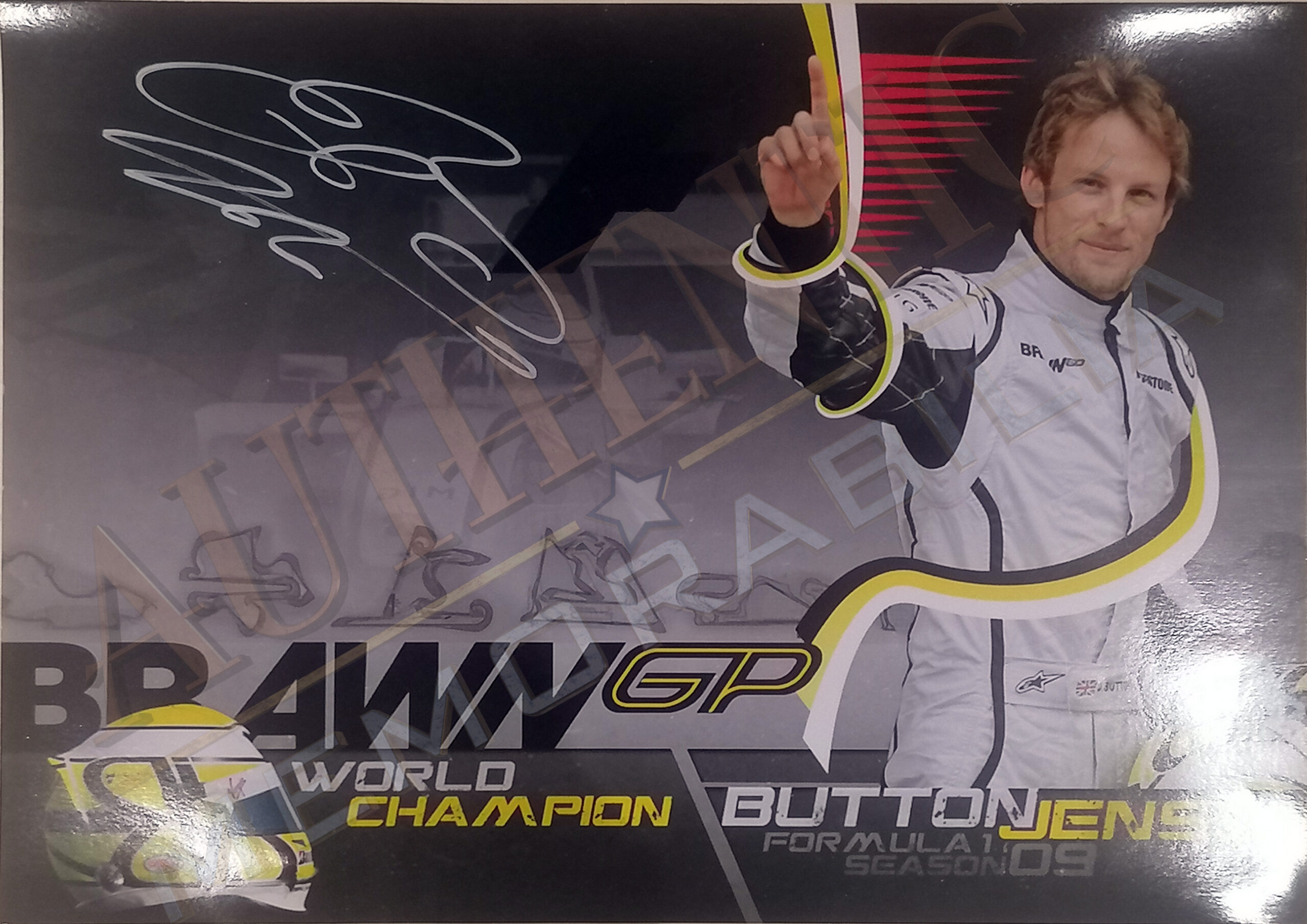 Jenson Button Autographed Picture