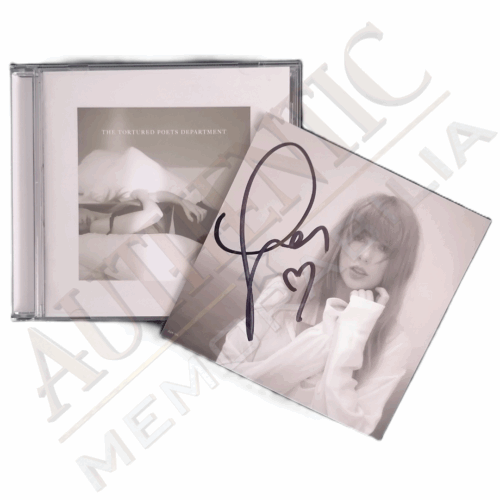 Taylor Swift CD and Signed Photo With Heart The Tortured Poets Department