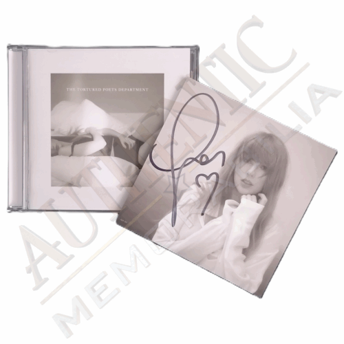 Taylor Swift CD and Signed Photo With Heart The Tortured Poets Department