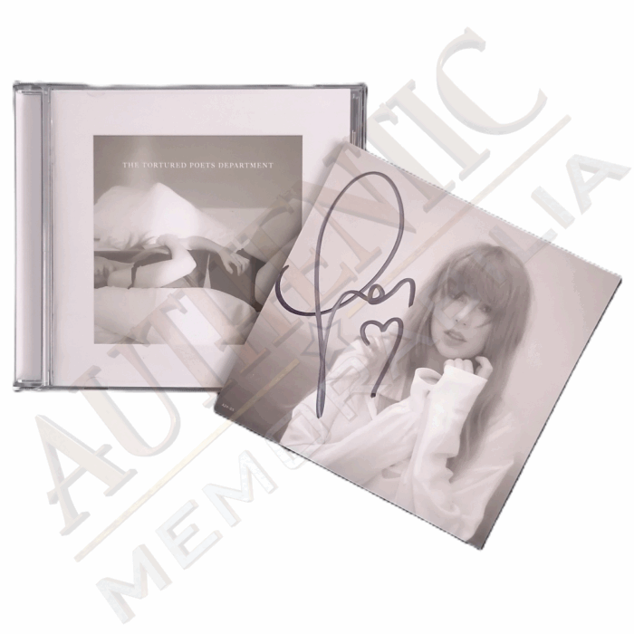 Taylor Swift CD and Signed Photo With Heart The Tortured Poets Department