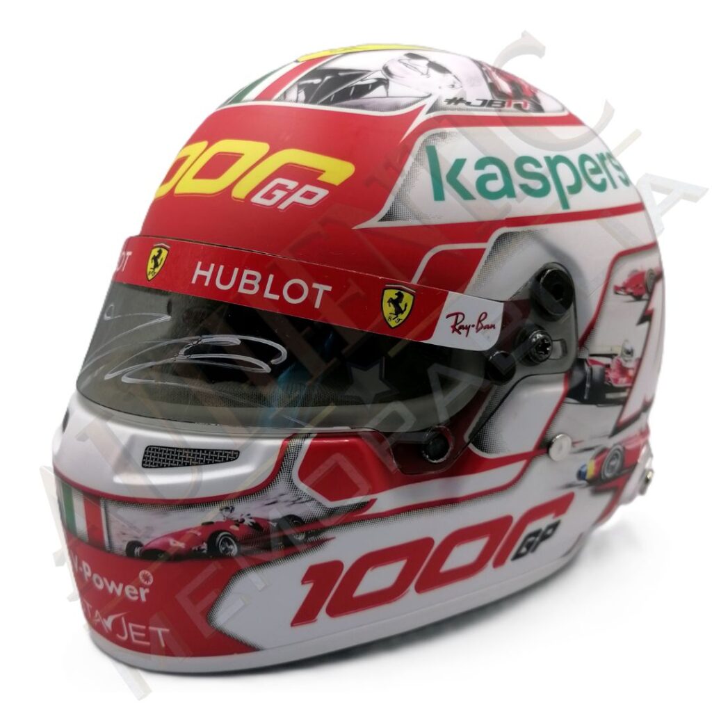 Charles Leclerc Signed Ferrari 1000th Grand Prix Helmet