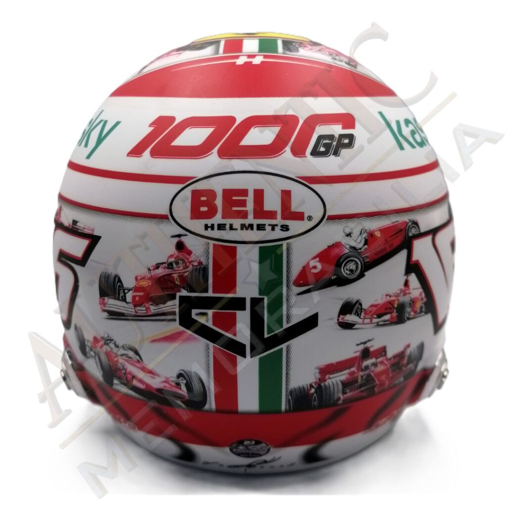 Charles Leclerc Signed Ferrari 1000th Grand Prix Helmet