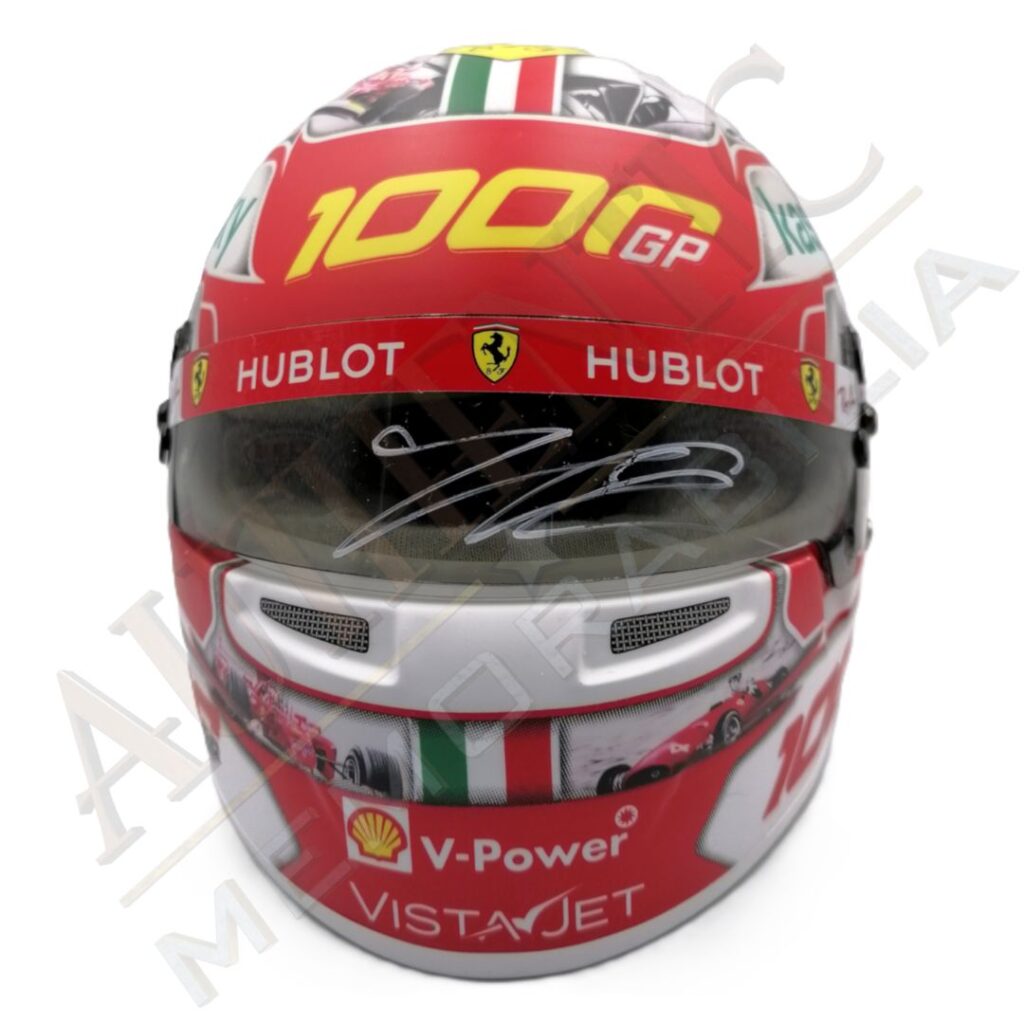 Charles Leclerc Signed Ferrari 1000th Grand Prix Helmet