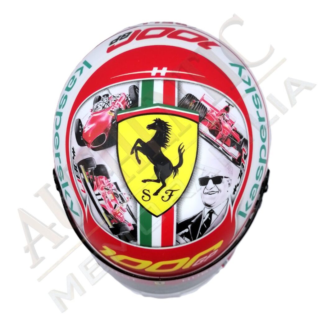 Charles Leclerc Signed Ferrari 1000th Grand Prix Helmet