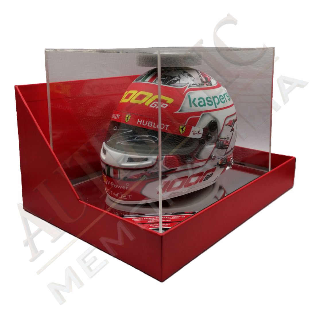 Charles Leclerc Signed Ferrari 1000th Grand Prix Helmet
