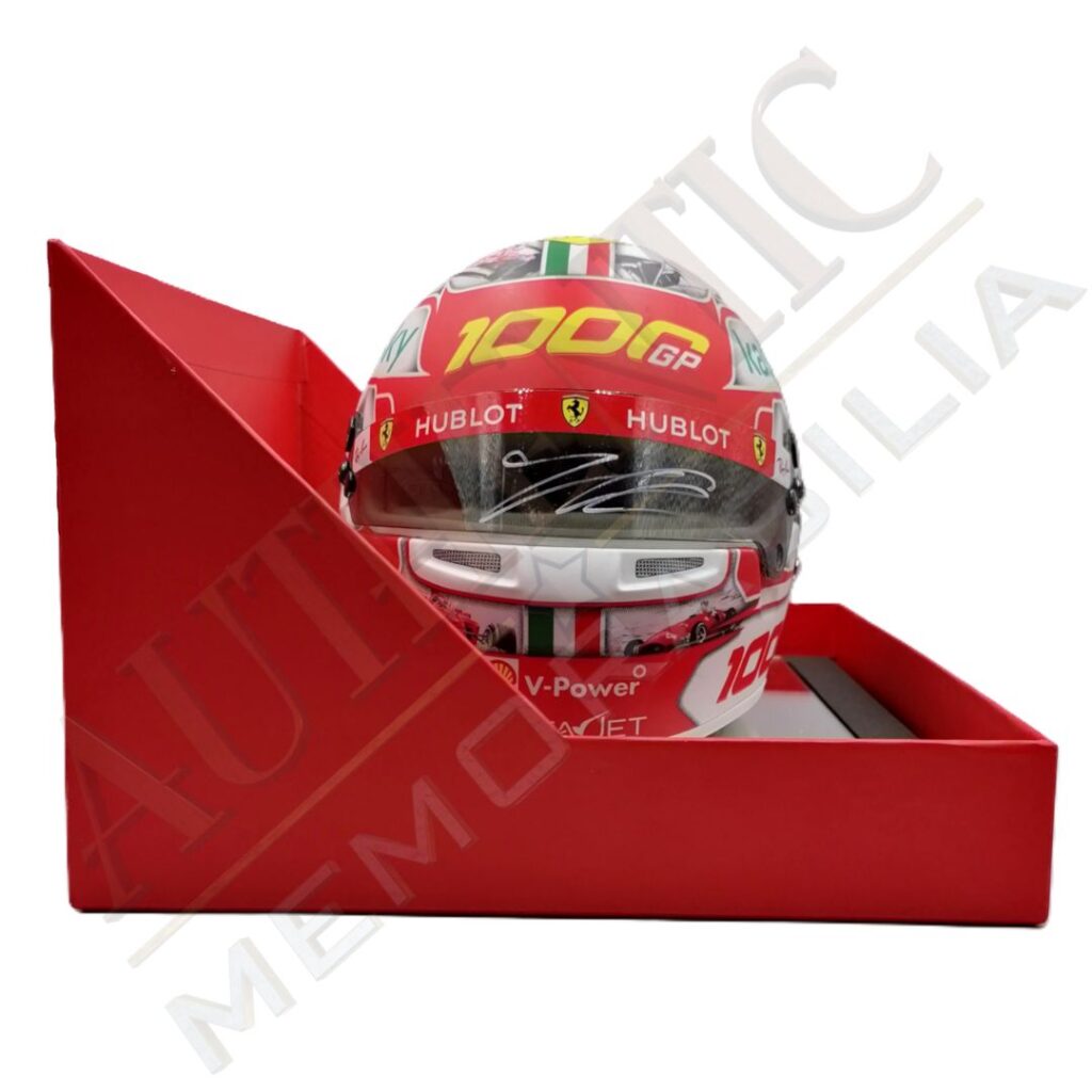 Charles Leclerc Signed Ferrari 1000th Grand Prix Helmet