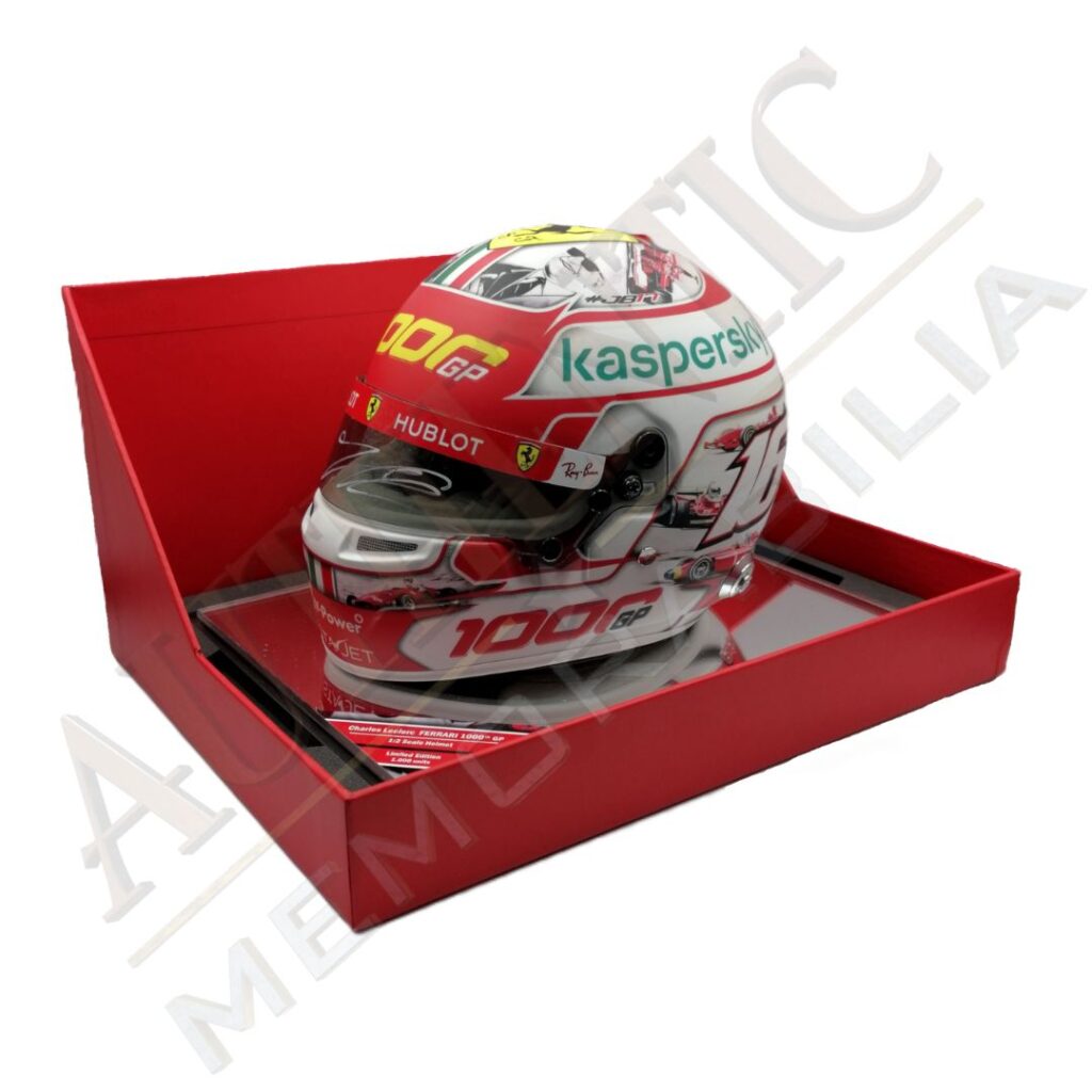 Charles Leclerc Signed Ferrari 1000th Grand Prix Helmet