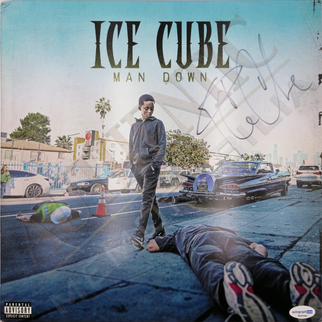 Ice Cube Signed Man Down Vinyl