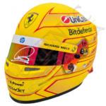 Lewis Hamilton 2026 Signed 1:2 Scale Ferrari Helmet showing signed visor